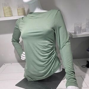 Elegant Green Long Sleeve Top